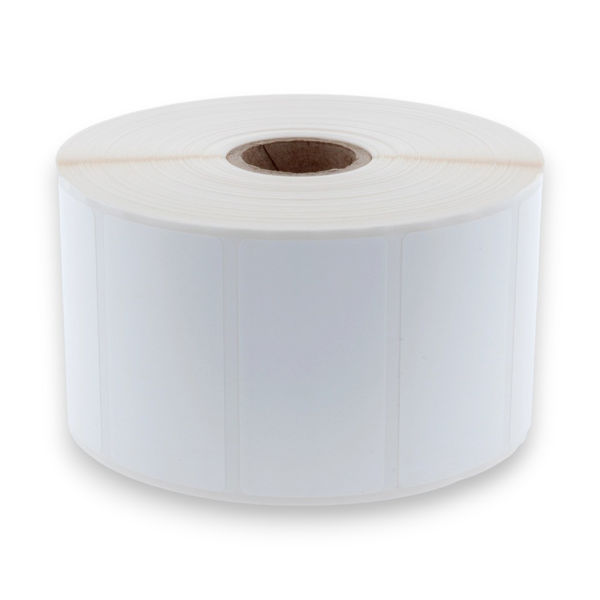 Picture of 1000 labels 60 x 40mm Polyethylene Permanent White 1 inch